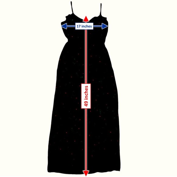 I ‘Heart’ Ronson Floral Tulip Adjustable Spaghetti-Straps Maxi Dress Size S - Picture 10 of 10